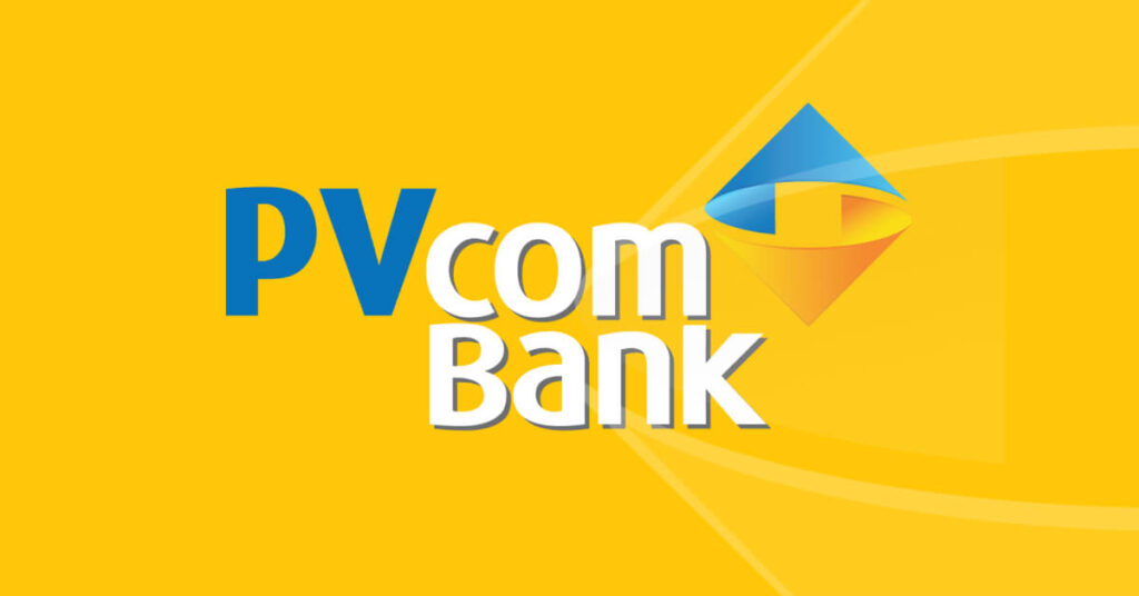 Logo PVcomBank nền vàng