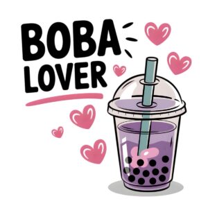 Logo tình yêu trà sữa