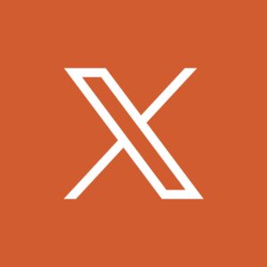 Logo Twitter nền cam đậm