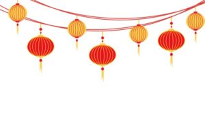 Vector lồng đèn đỏ vàng