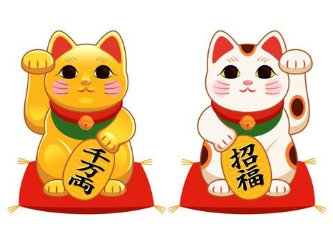 mèo thần tài vector