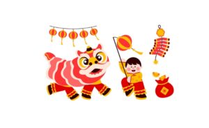 Tải mẫu múa lân vector PNG chuẩn sắc nét