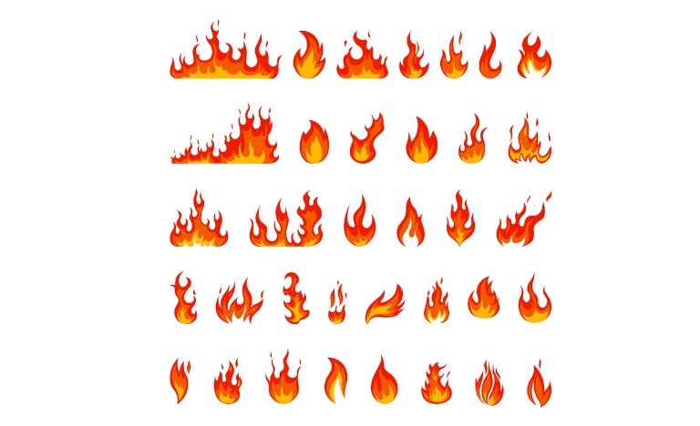 Tải mẫu ngọn lửa vector chuẩn sắc nét - Đầy đủ định dạng AI, PNG, SVG, CDR, EPS