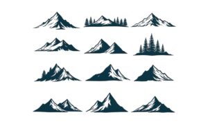 Tải mẫu ngọn núi vector chuẩn sắc nét - Định dạng AI, PNG, SVG, CDR, EPS