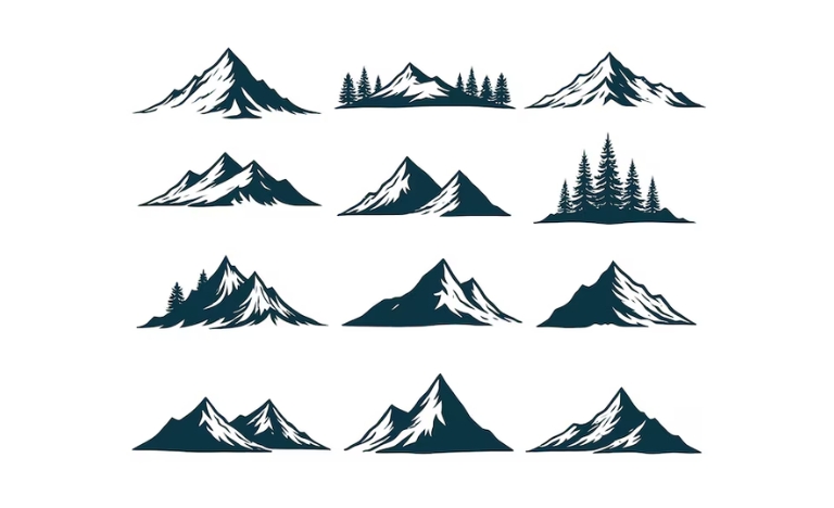Tải mẫu ngọn núi vector chuẩn sắc nét - Định dạng AI, PNG, SVG, CDR, EPS