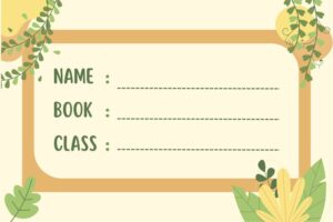 Vector nhãn vở cây xanh