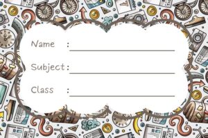 Vector nhãn vở cổ điển