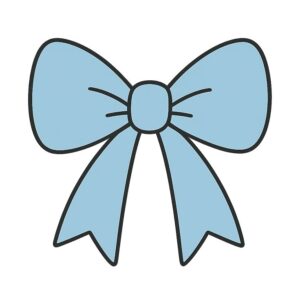 Vector nơ xanh dương