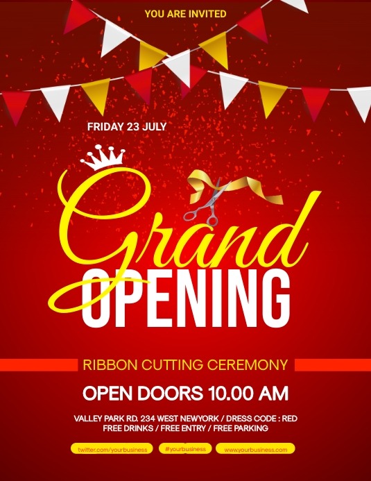 Tải 20+ mẫu poster khai trương ấn tượng chuẩn file AI, PSD, EPS, PNG