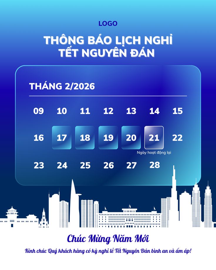 Poster nghỉ dịp Tết đẹp 07