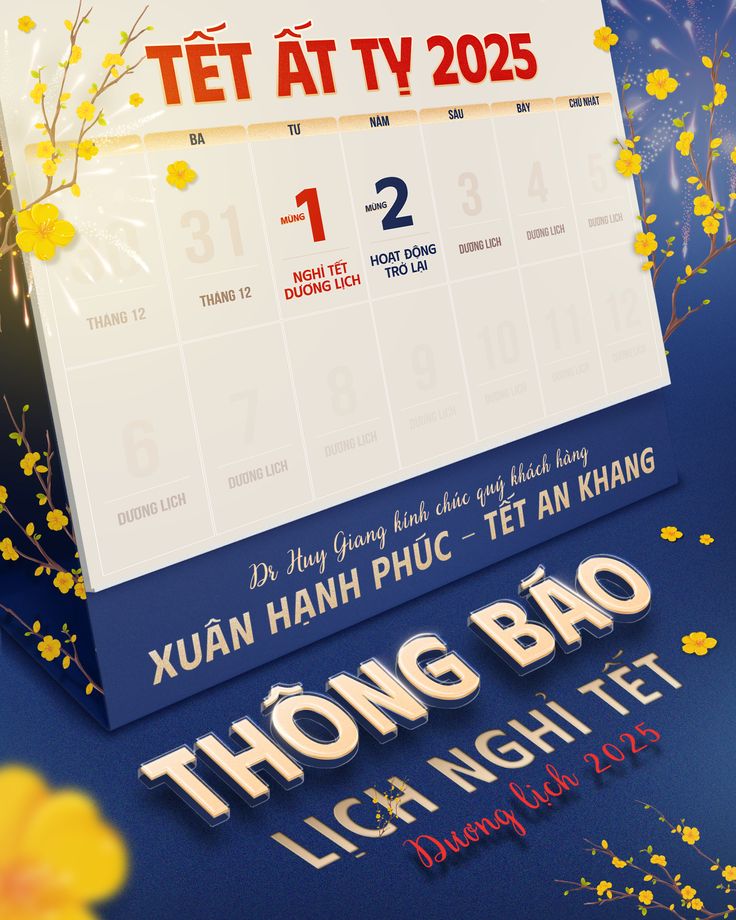 Poster nghỉ dịp Tết đẹp 10