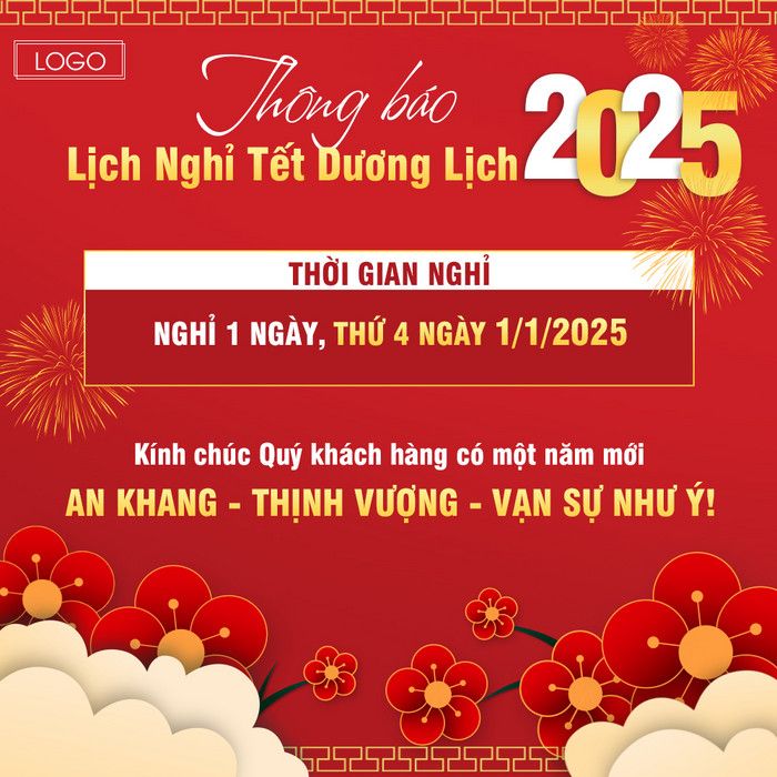 Poster nghỉ dịp Tết đẹp 11