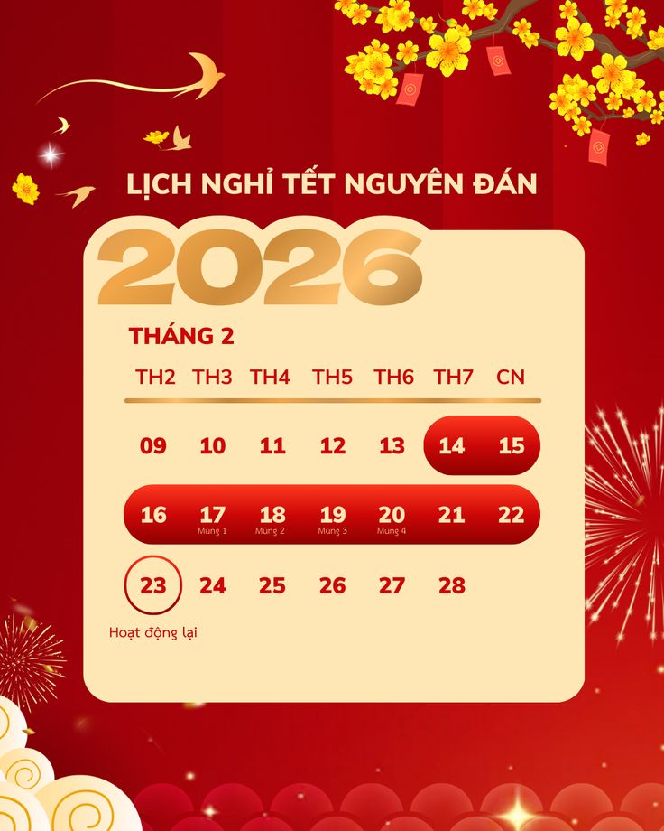 Poster nghỉ dịp Tết chuyên nghiệp 02