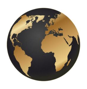 Vector quả địa cầu vàng đen