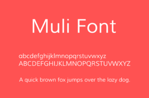 Tải font Muli việt hóa