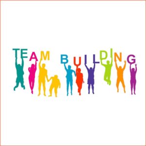 Vector team building màu sắc