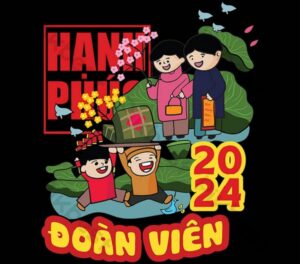 Vector tết đoàn viên đón xuân 2024