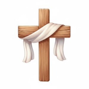 Logo thánh giá màu gỗ