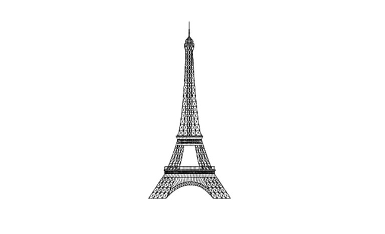 Tải tháp Paris vector đầy đủ định dạng AI, PNG, SVG, CDR, EPS miễn phí