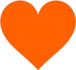 Hình trái tim vector cam