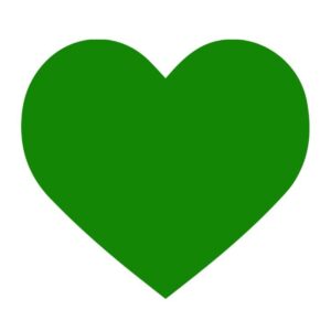 Hình trái tim vector xanh lá