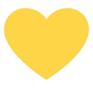 Vector hình trái tim vàng