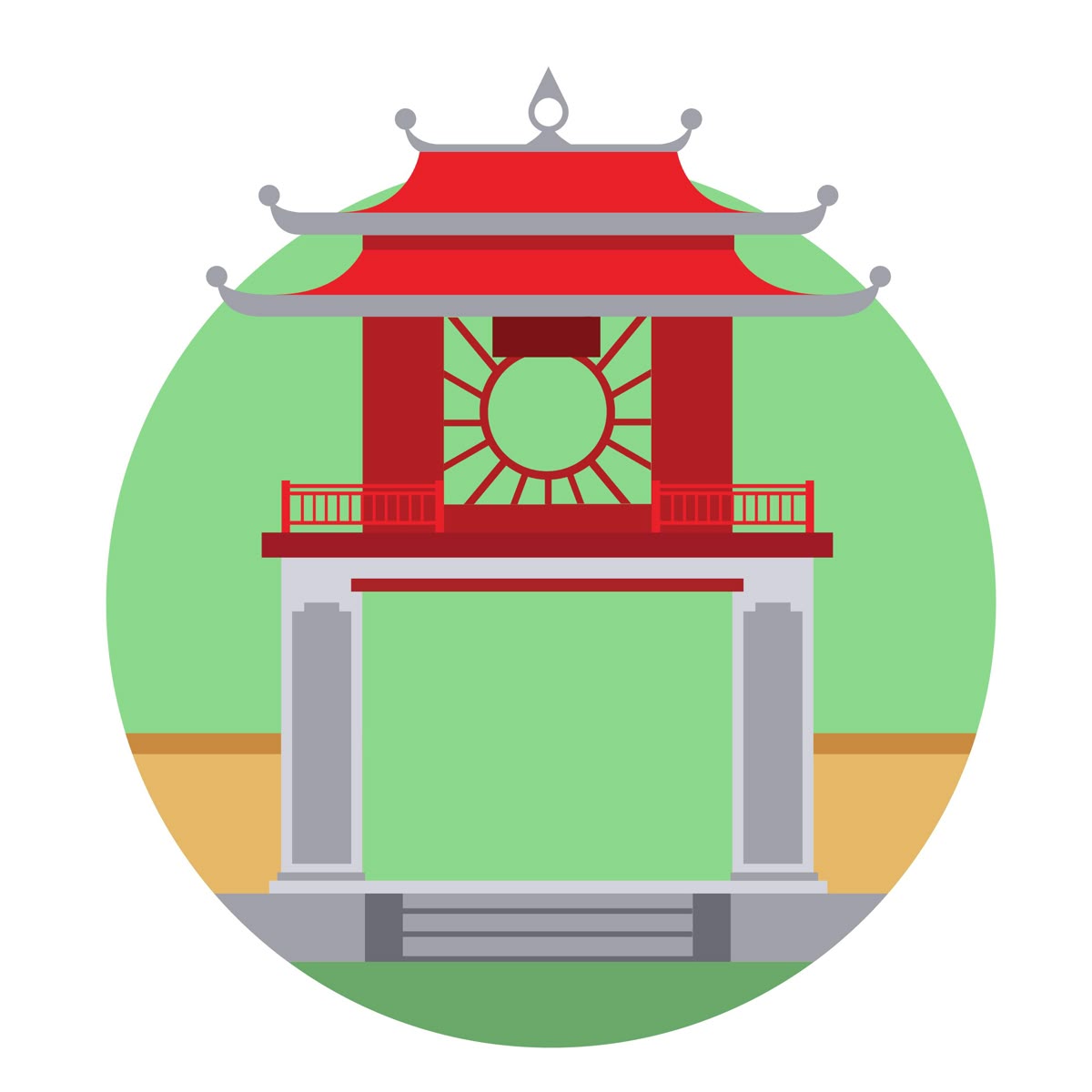 văn miếu quốc tử giám vector