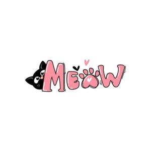 Logo mèo meow hồng