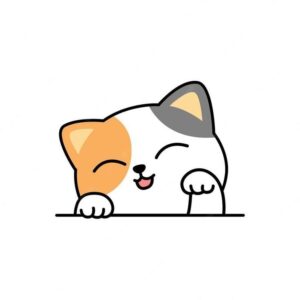 Logo mèo đáng yêu vector