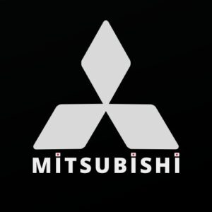 Logo Mitsubishi nền đen