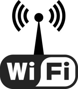 Logo biểu tượng wifi đen trắng