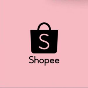 Logo Shopee nền hồng