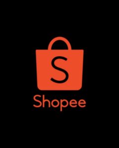 Logo Shopee nền đen