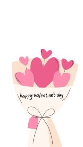 Vector valentine bó hoa