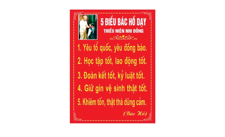 Tải bộ 5 điều Bác Hồ dạy vector chuẩn sắc nét - Định dạng AI, PNG, SVG, CDR, EPS