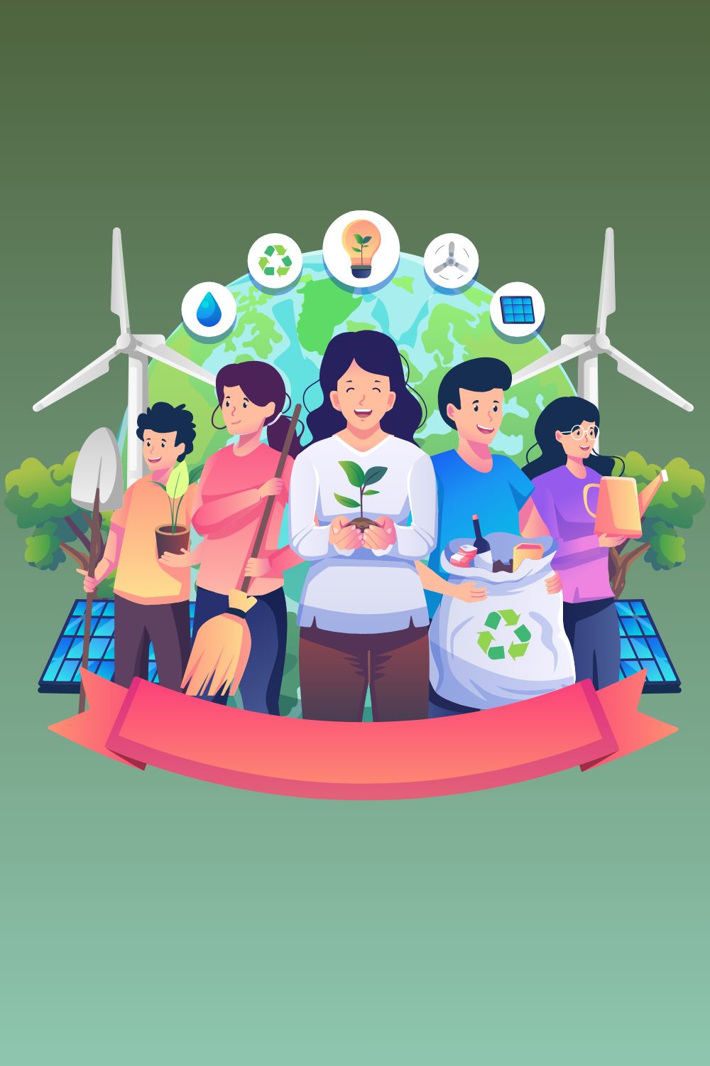 Background bảo vệ môi trường xanh đẹp 03