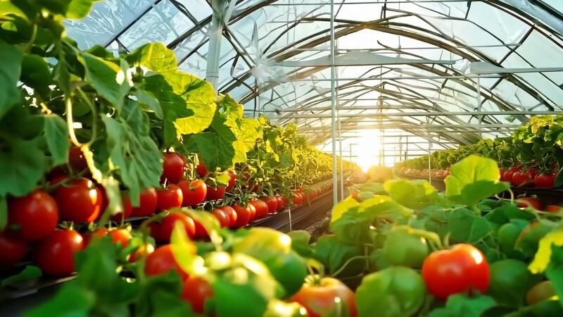 Background nông nghiệp lồng kính