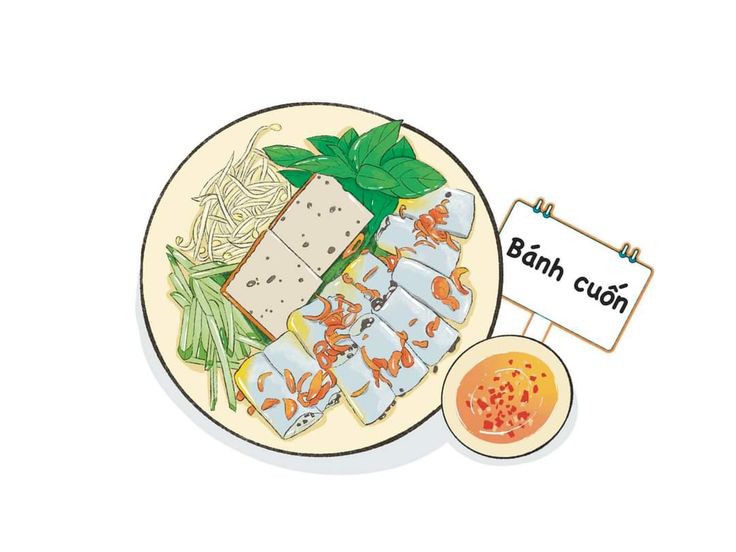 Bánh cuốn chả PNG