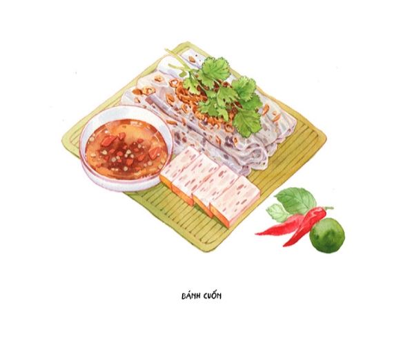 Bánh cuốn PNG bắt mắt
