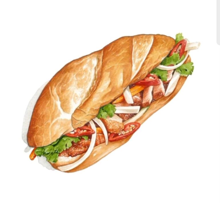 bánh mì việt nam vector