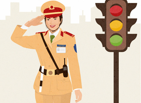 cảnh sát giao thông vector