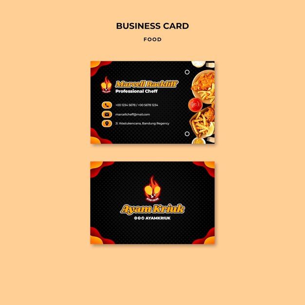 Card visit nhà hàng bắt mắt