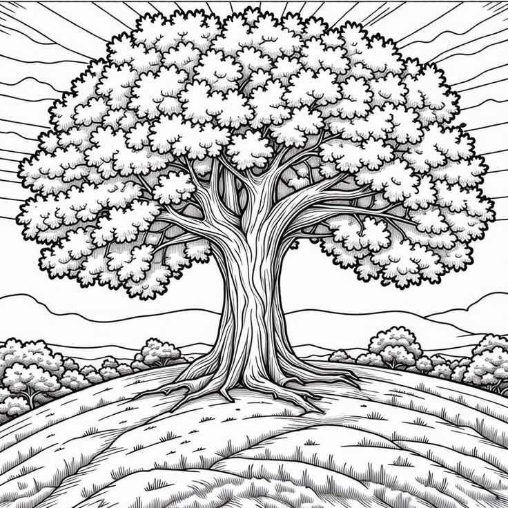 cây cổ thụ vector