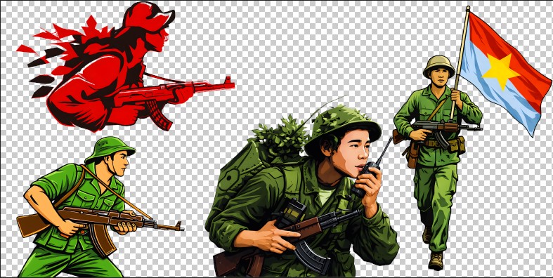 chú bộ đội vector