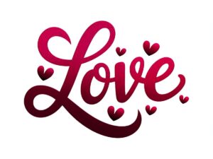 chữ love vector