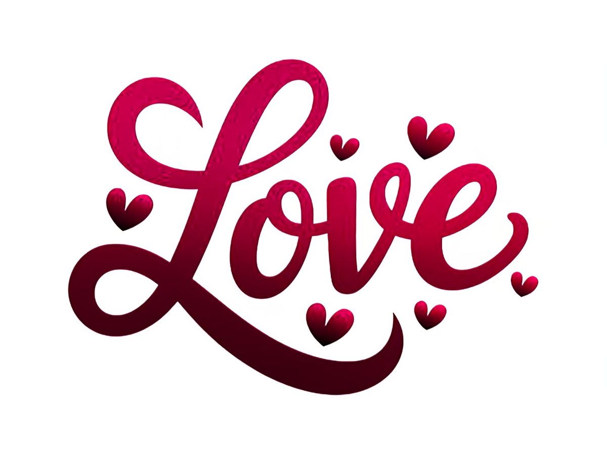 chữ love vector