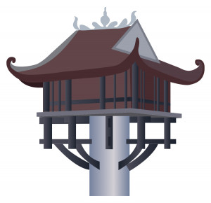 Mẫu kiến trúc chùa Một Cột 10