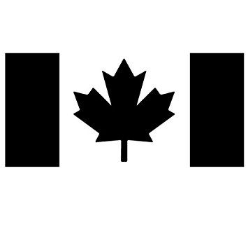 Cờ Canada đen trắng