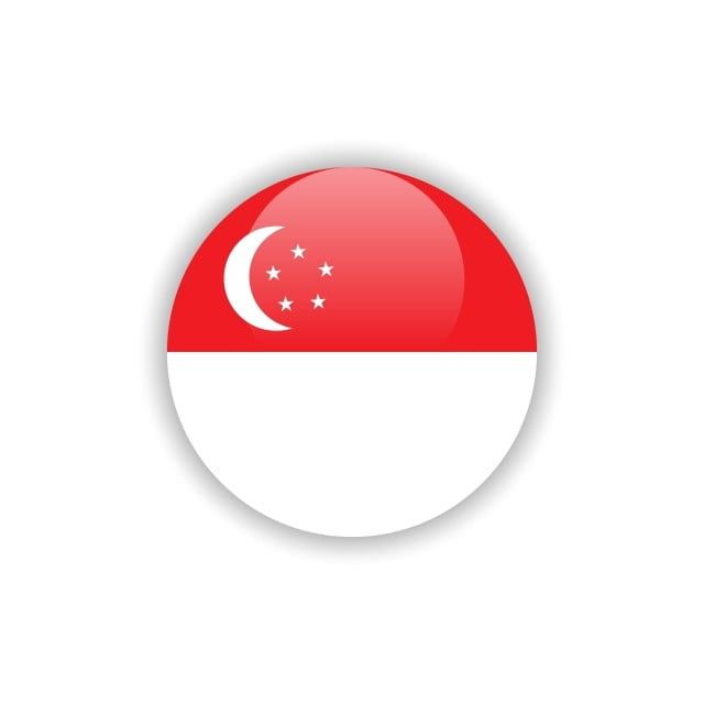 Cờ Singapore khung tròn