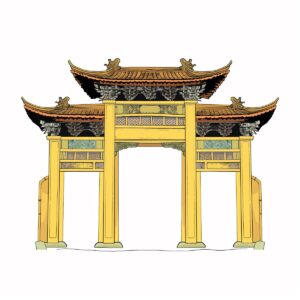 cổng làng vector
